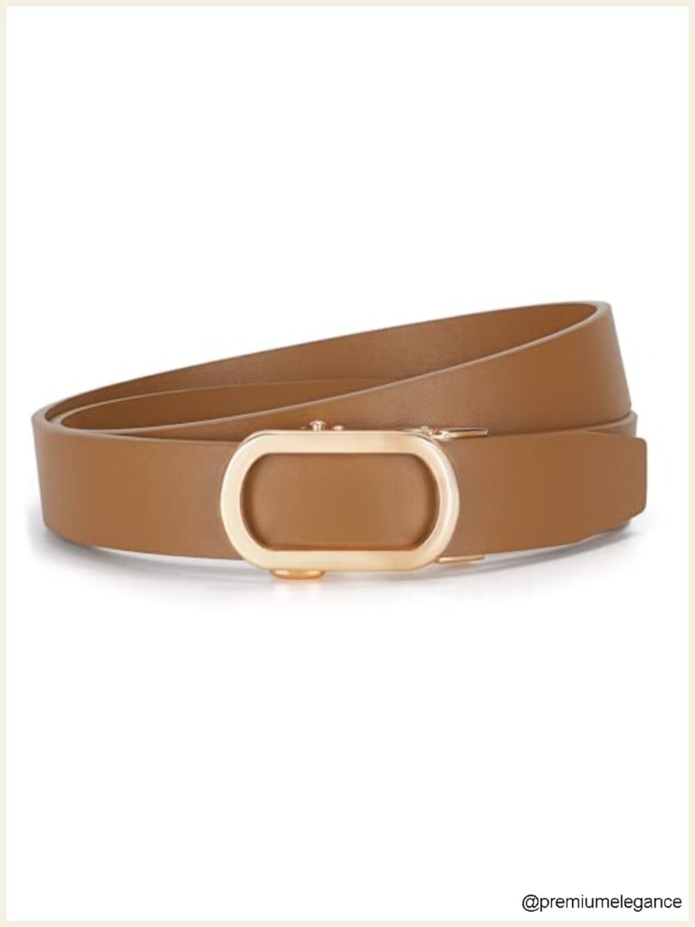 Women's Leather Ratchet Belt Adjustable No Hole